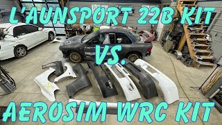 Launsport 22B Kit Alongside Aerosim Carbon Wrc Kit  Subaru Coupe [upl. by Monti]