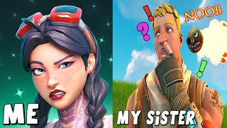 MAKING MY SISTER A FORNITE PRO [upl. by Inalak]