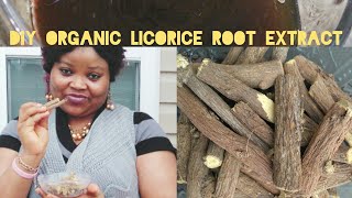 DIY ORGANIC LICORICE ROOT EXTRACT FOR ACTIVE SKIN LIGHTENINGDARK UNDER EYE CIRCLE HYPERPIGMENT [upl. by Gemma]