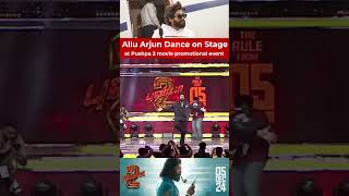 Allu Arjun Dance on Stage at Pushpa 2 Movie Event in Chennai Pushpa2TheRule AlluArjun [upl. by Lancey]