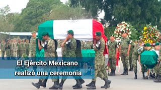 Despiden con honores a militares fallecidos en enfrentamiento de Tamaulipas [upl. by Nata]