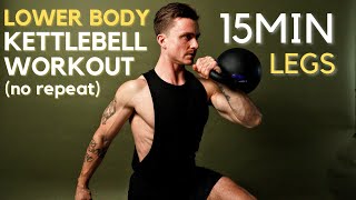 KETTLEBELL LOWER BODYLEG WORKOUT  15 minute [upl. by Kandy]