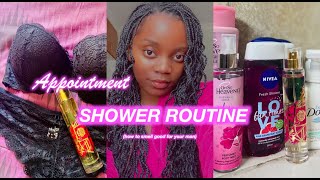 Grwm bae appt Shower Routine  Body care shaving smell good for your man whats in my bag ♡ [upl. by Eliath482]