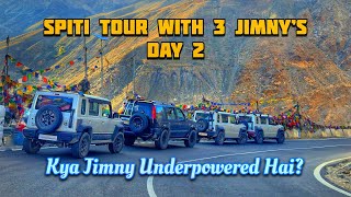 SPITI Day 2 With 3 JIMNY’S 🤩 Automatic vs Manual Mileage  Kya JIMNY Underpowered Hai jimny [upl. by Kenji]