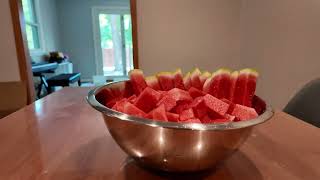 Cutting a Watermelon into Cubes and Popsicles [upl. by Leicam392]