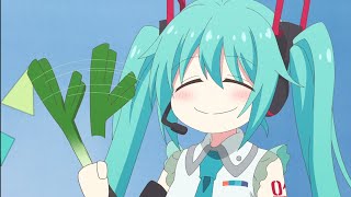 Miku singing levan polkka  Jashinchan Dropkick X Episode 11 English Subbed [upl. by Anilatsyrc]