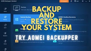 create a bootable USB using AOMEIrestore a system backup for Windows 10 using AOMEI [upl. by Aeslahc]