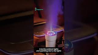 Joysame Portable Starry Sky Projector CarDesk Humidifier with Colorful Ambience Night Light [upl. by Assena219]