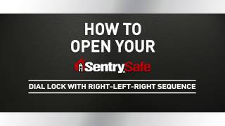 How to Open a Sentry®Safe Combination Dial Fire Safe with RightLeftRight Sequence [upl. by Bernardo]