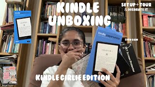 I got a kindle paperwhite 💞 Unbox my new kindle with me 💌 Set up Tour Decorate it with me [upl. by Aikim750]