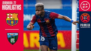 Resumen PrimeraFederación  FC Barcelona Atlètic 21 Sestao River Club  Jornada 27 Grupo 1 [upl. by Ardnassac]