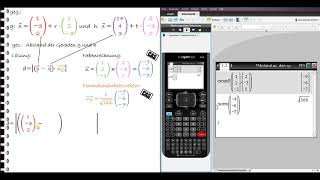 Abstand windschiefer GeradenBeispielaufgabe mit CAS [upl. by Yuille]