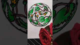 Glass painting design Part 2  Easy tutorial  The Graphics Fairy glasspainting glasspaper art [upl. by Esdnyl770]