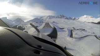 TBM 850 Landing at Courchevel altiport inside pilot s view  Jet Prop [upl. by Orodoet205]