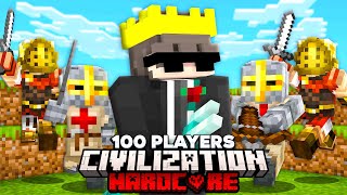 100 Players Simulate CIVILIZATION Tournament In This Minecraft Server [upl. by Ynavoeg62]