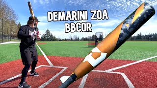 Hitting with the 2022 DeMarini Zoa BBCOR  Baseball Bat Review [upl. by Annerol295]