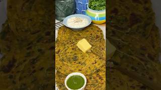 Easy amp Quick Dinner Recipe  Healthy Palak Lachha Paratha shorts youtubeshorts cooking [upl. by Llenrep393]