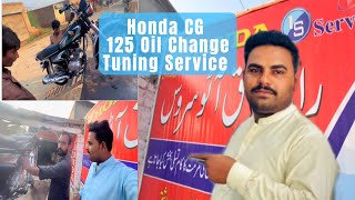 Honda CG 125 Oil Change Tuning and Service  Shahzad Wala Vlog [upl. by Berger]