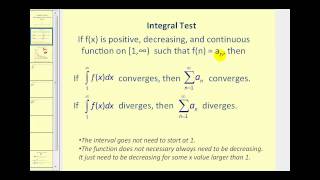 The Integral Test [upl. by Wight]