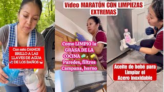 LIMPIEZAS EXTREMAS LES COMPARTO LA LIMPIEZA DE LA COCINA GRASOSA GABINETES HORNOS Y BAÑOS [upl. by Iror]