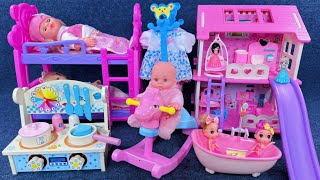 15 Minutes Satisfying with Unboxing Cute Princess Villa Playset，Bunk Beds Toys Review  ASMR [upl. by Afra]