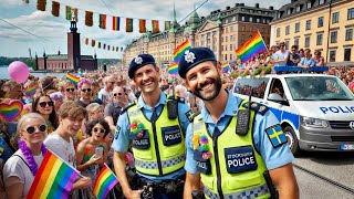 Gay Police Sweden Stockholm Pride [upl. by Aisad590]