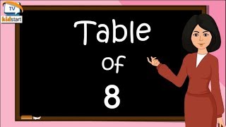 Table of 8 Rhythmic Table of Eight Learn Multiplication Table of 8 x 1  8  kidstartv [upl. by Kalbli]