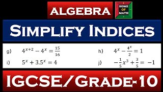 Algebra Simplifying Indices Made Easy Key Tips for International Exams [upl. by Raffarty]