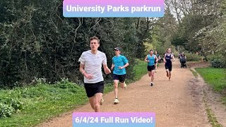 University Parks parkrun 6424 [upl. by Atteoj]