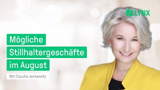 Mögliche Stillhaltergeschäfte im August  Webinar 17082023 mit Claudia Jankewitz [upl. by Nyletak]