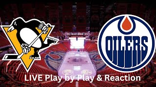 Pittsburgh Penguins vs Edmonton Oilers LIVE Play by Play amp Reaction [upl. by Rialb157]