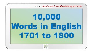 18 10000 words used in English 1701 to 1800 [upl. by Tori207]