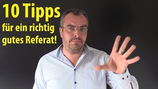 10 Tipps  für ein richtig gutes Referat  Lehrerschmidt [upl. by Ocko]