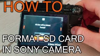 How to Format SD Card in Sony Cameras [upl. by Sigismund]