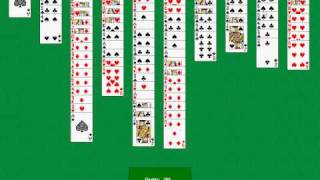 Spider Solitaire quotschwerquot mit vier Farben 2Teil [upl. by Ahsekar]