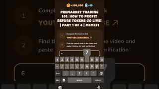 MemeFi Code quotMemeFi Premarket How to Profit Before Tokens Go Livequot Part 1 of 4  311024 [upl. by Eneroc]