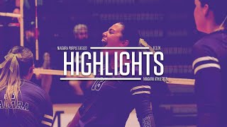 Volleyball vs Manhattan Highlights 11324 [upl. by Aneleasor170]