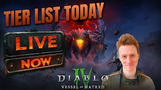 Tier List with the BEST BUILDS to play for Season 6  Leveling Strategy  DIABLO 4 LIVE [upl. by Kilby854]