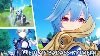 Eula Epic Cutscene  Eula VS Pyroslinger Bracer Fatui Scene [upl. by Rillis472]