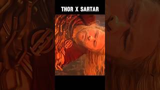 Thor x sartar fight  marvel  marvel ytshorts shorts [upl. by Balcke]