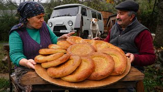 Rustic Village Style  Beef Stuffed Breads [upl. by Yessak344]