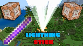 Minecraft Bedrock How to Get a Lightning Stick  Bedrock Command Block Tutorial 119 [upl. by Atsylak119]