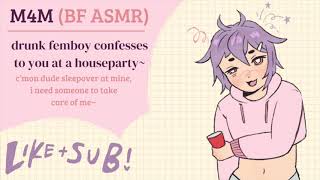 ASMR M4M Drunk Femboy Confesses To You After Taking Him Home [upl. by Aralc]