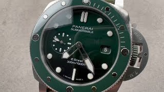 Panerai Submersible Quarantaquattro Esteel Verde Smeraldo PAM 1287 Panerai Watch Review [upl. by Onifur200]