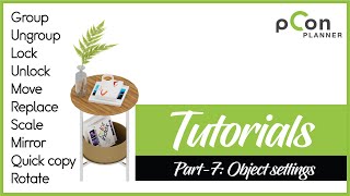 Object settings in pcon planner  Tutorial part7  architechnology [upl. by Yllak270]