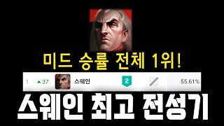 스웨인 리워크 전에 결국 전체 승률 1위로 떡상 해버렸습니다 [upl. by Pippas]