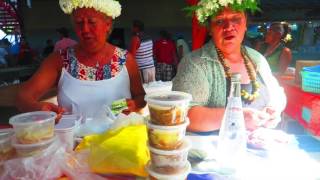 TOUR OF THE PAPEETE MARKET IN TAHITI  Sights amp Sounds [upl. by Millie]