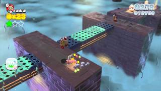 Super Mario 3D World Wii U  Spiky Spike Bridge Sneak Green Stars [upl. by Ail]