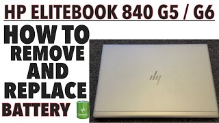 HP Elitebook 840 G5  G6  How To Remove Battery Battery Replacement [upl. by Varney]