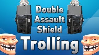 BO2 Double Assault Shield Trolling [upl. by Ellicul]